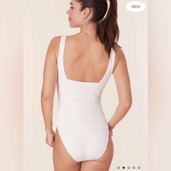 NWT Andie Swim, The Miami One Piece. Size Medium. White. Lined with cups - Picture 3 of 7